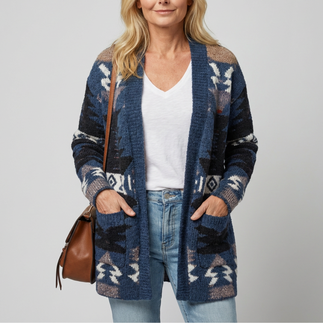 Campbell - Elegant Cardigan med Aztekmønster