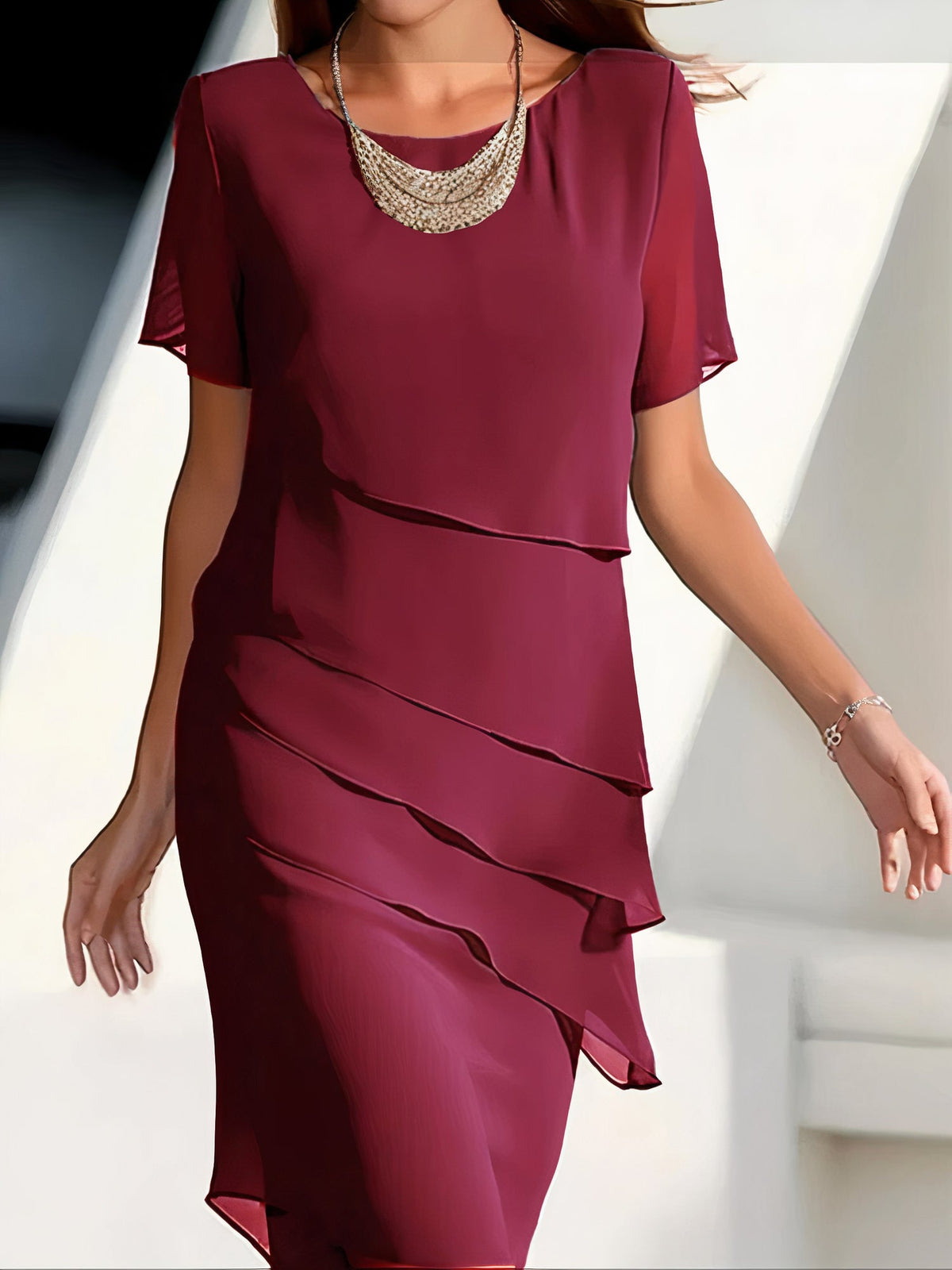 Louise - Elegant plisseret kjole