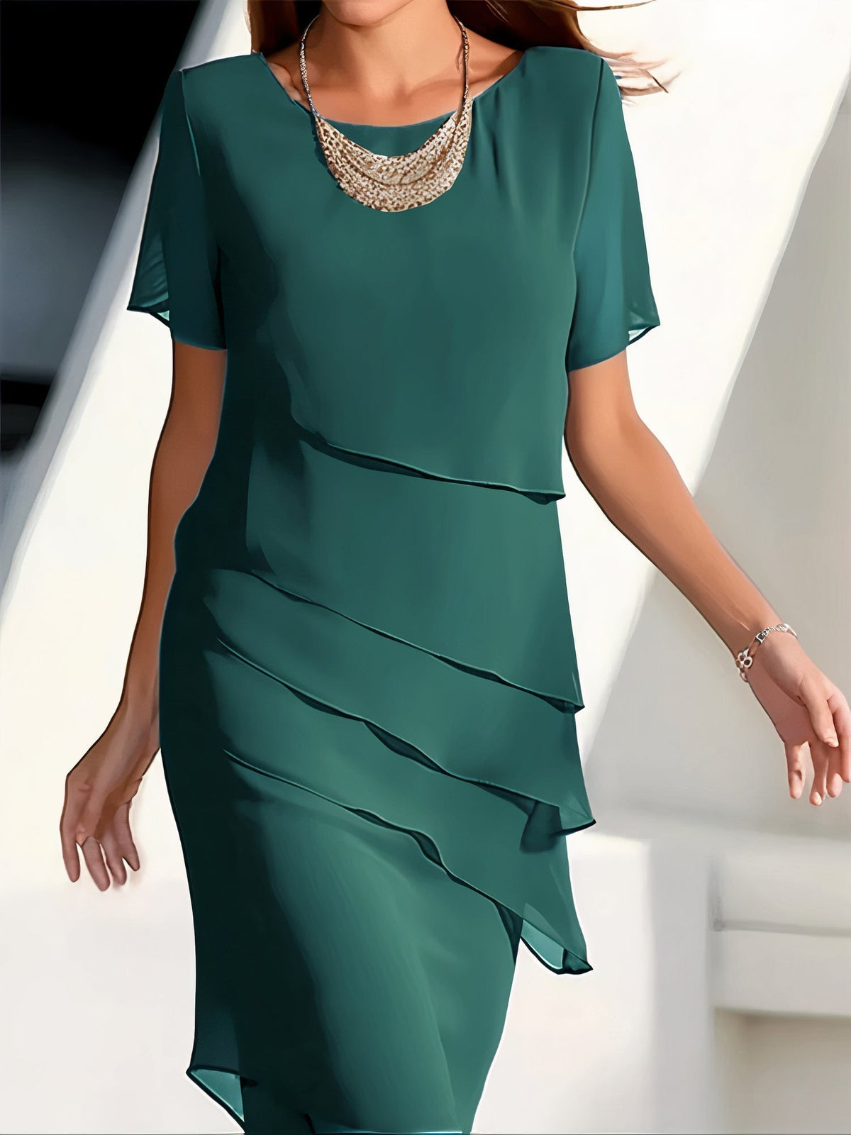 Louise - Elegant plisseret kjole