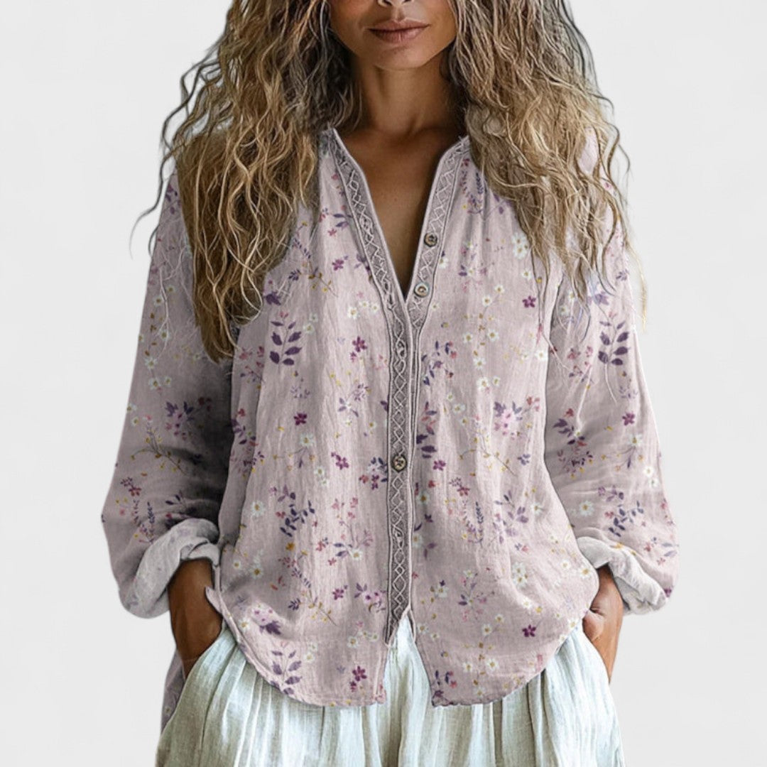 Ambra - Retro-chic efterårsbluse