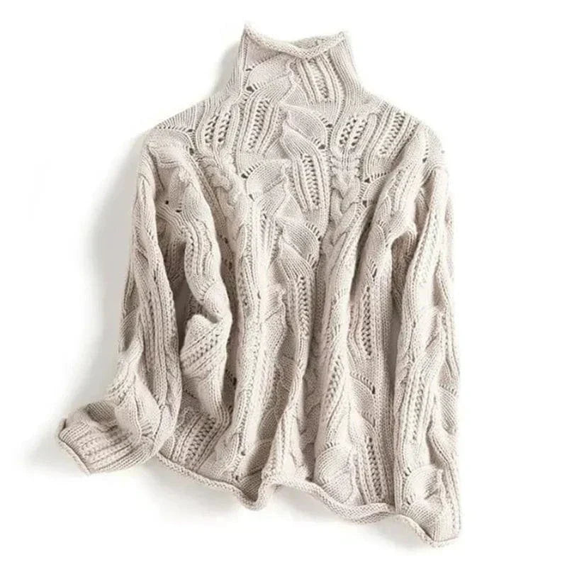 Karin - Blød Rullekravesweater