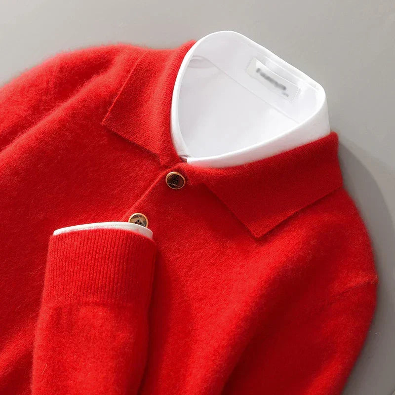 Belford - Elegant poloshirt i kashmir