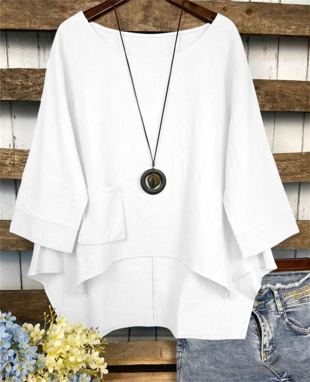 Liana - Asymmetrisk afslappet bluse