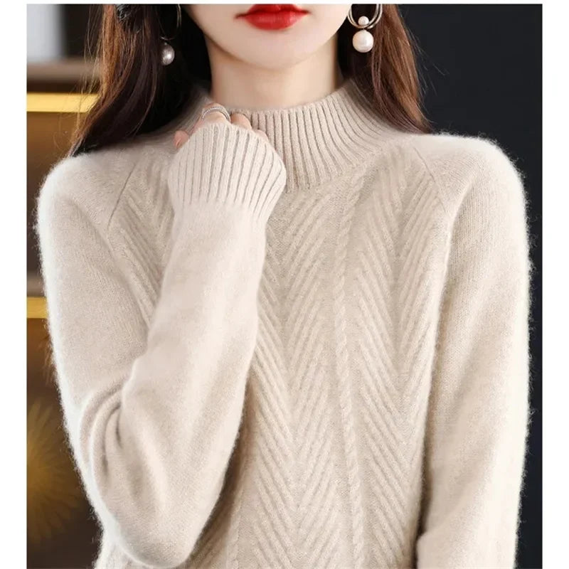 Isolde - Struktureret cashmere-striktrøje