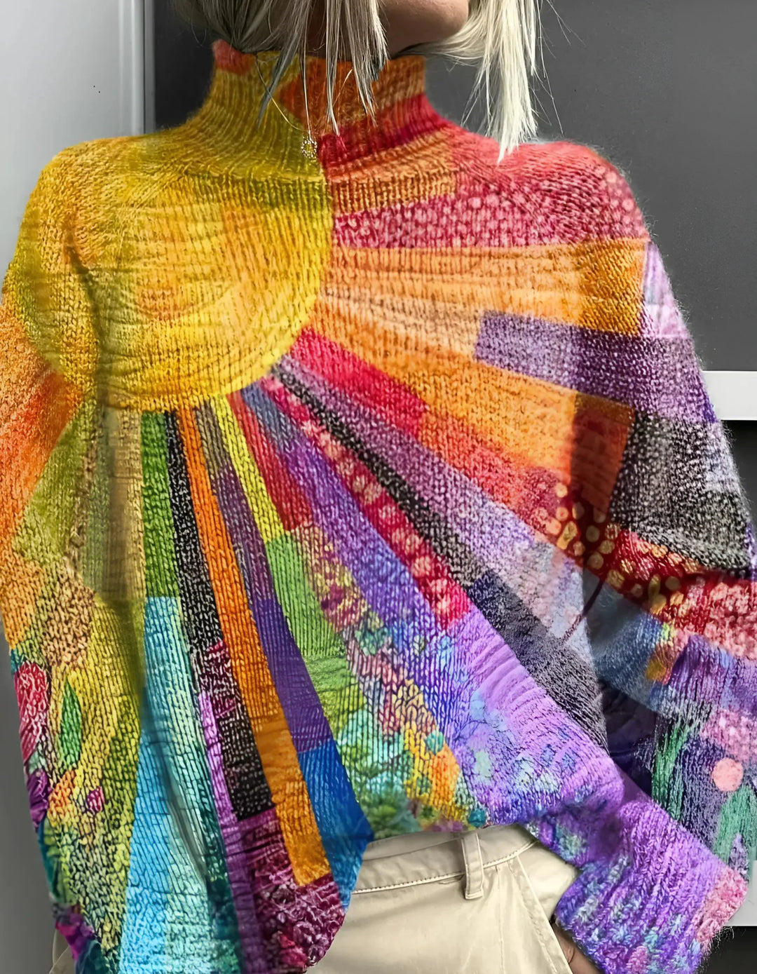 Ada - Farverig behagelig sweater