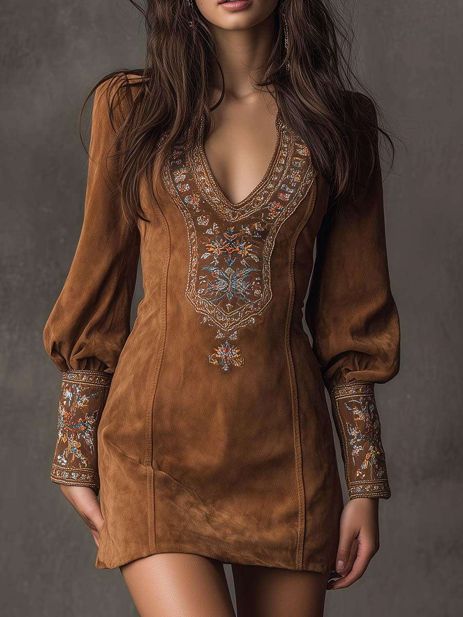 Lunori - Elegant vintage minikjole