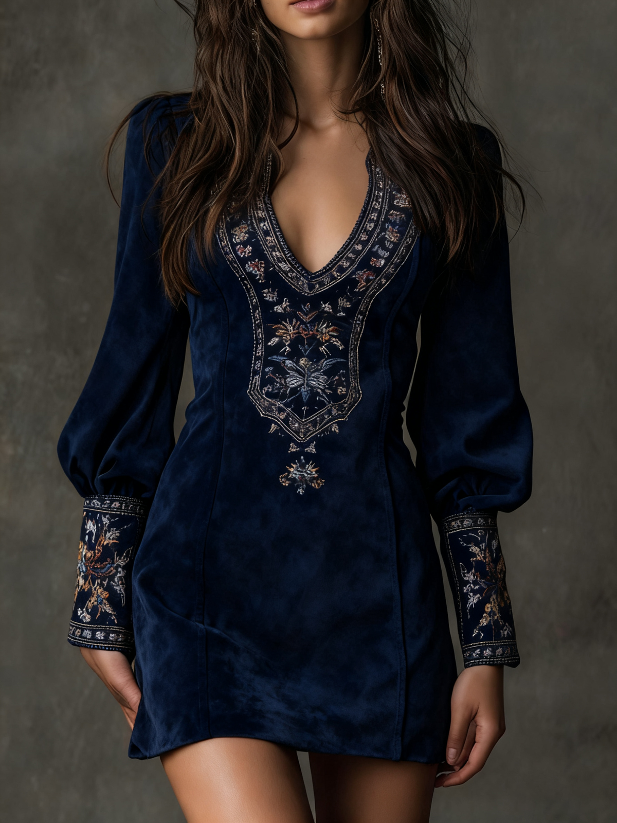 Lunori - Elegant vintage minikjole