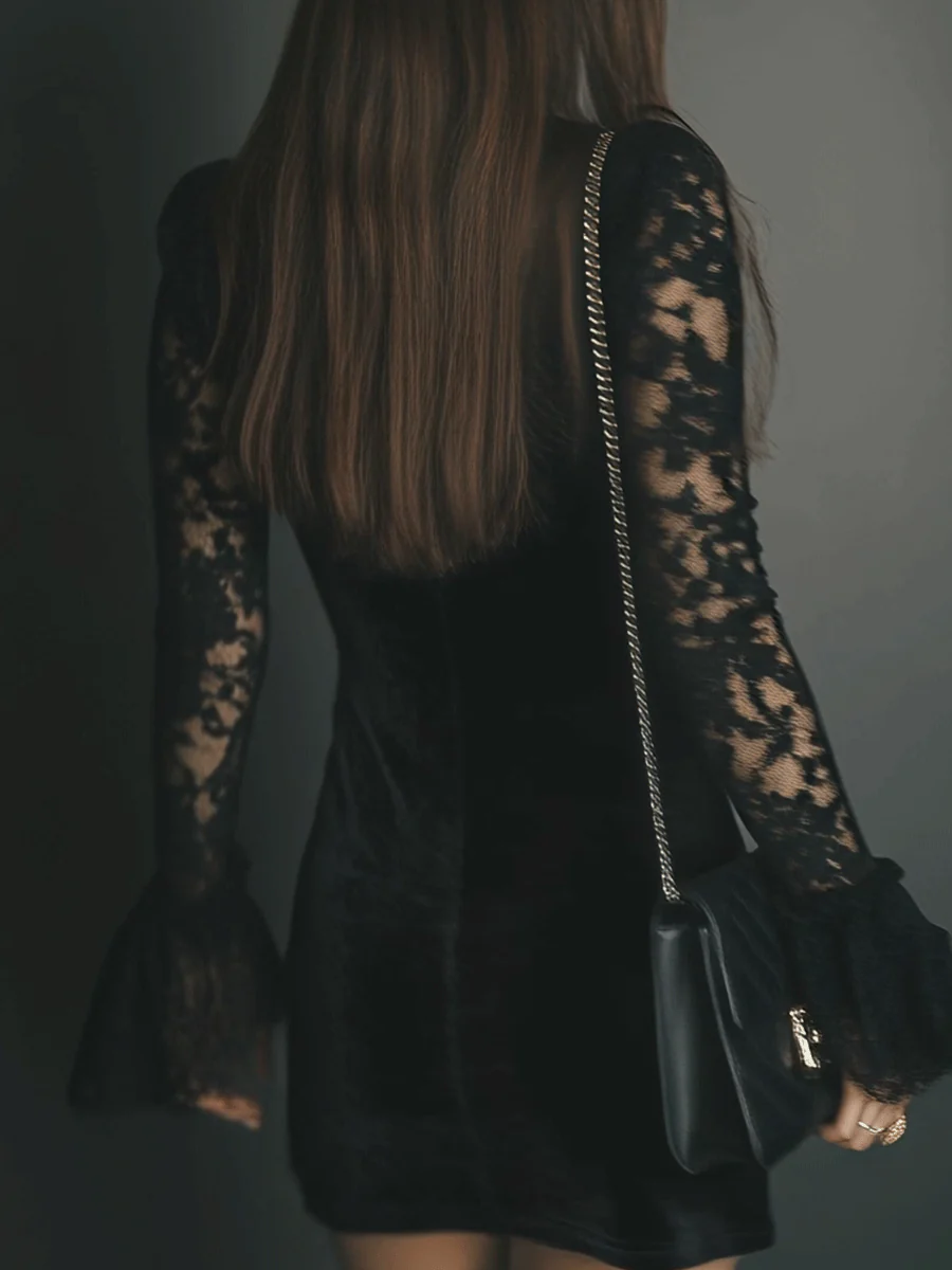 Luna - Elegant velourkjole