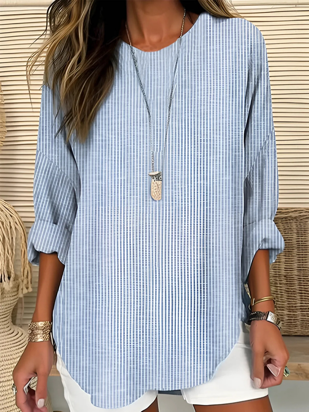 Rhea - Elegant afslappet skjortebluse