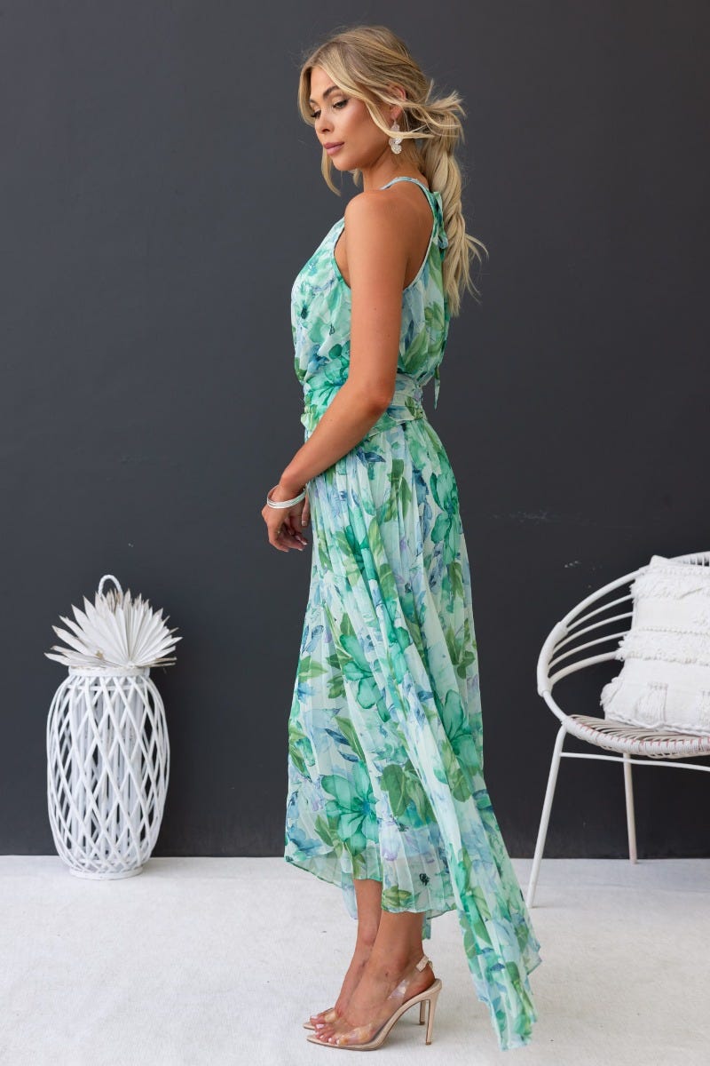 Mavis - Chic lang blomsterkjole