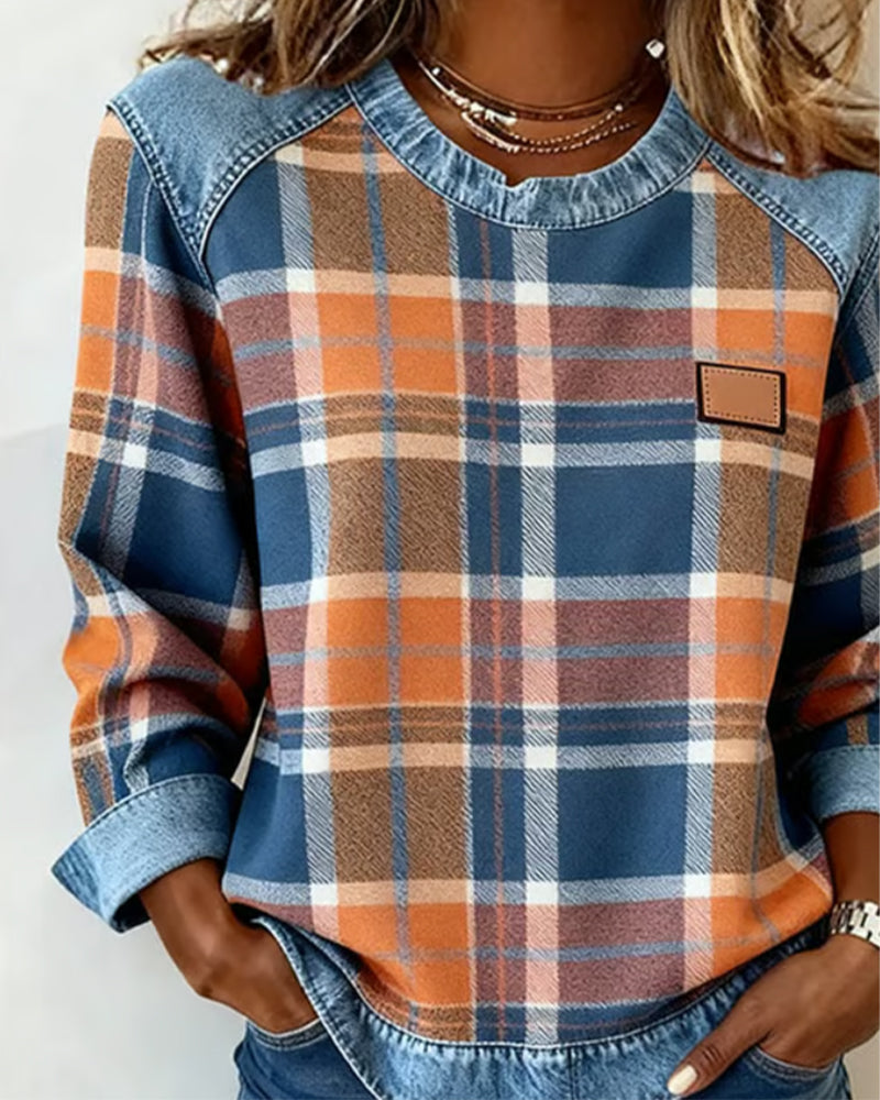 Célia - Modig patchwork-sweatshirt