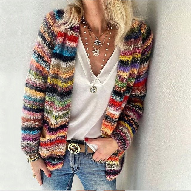 Cleo - Elegant flerfarvet cardigan