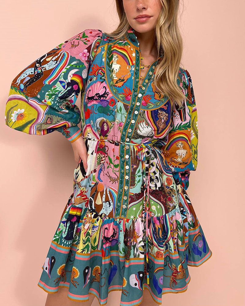 Madeleine - Elegant kjole med print