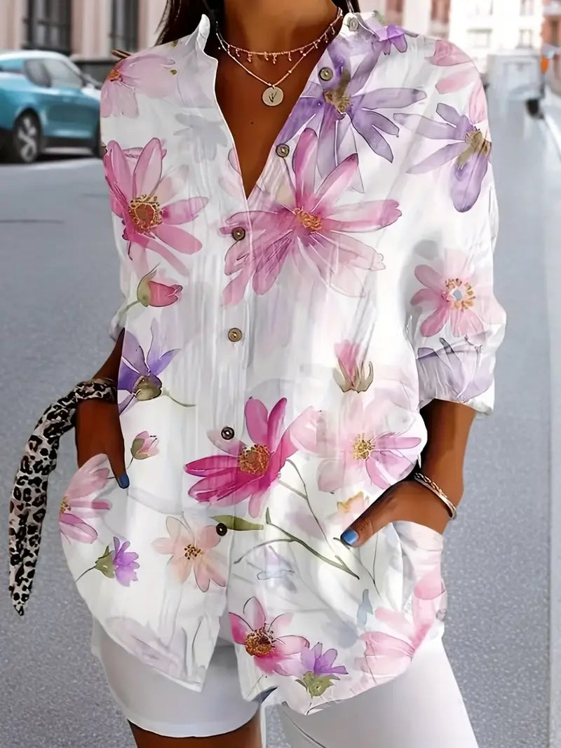 Emiliana - Elegant blomsterbluse