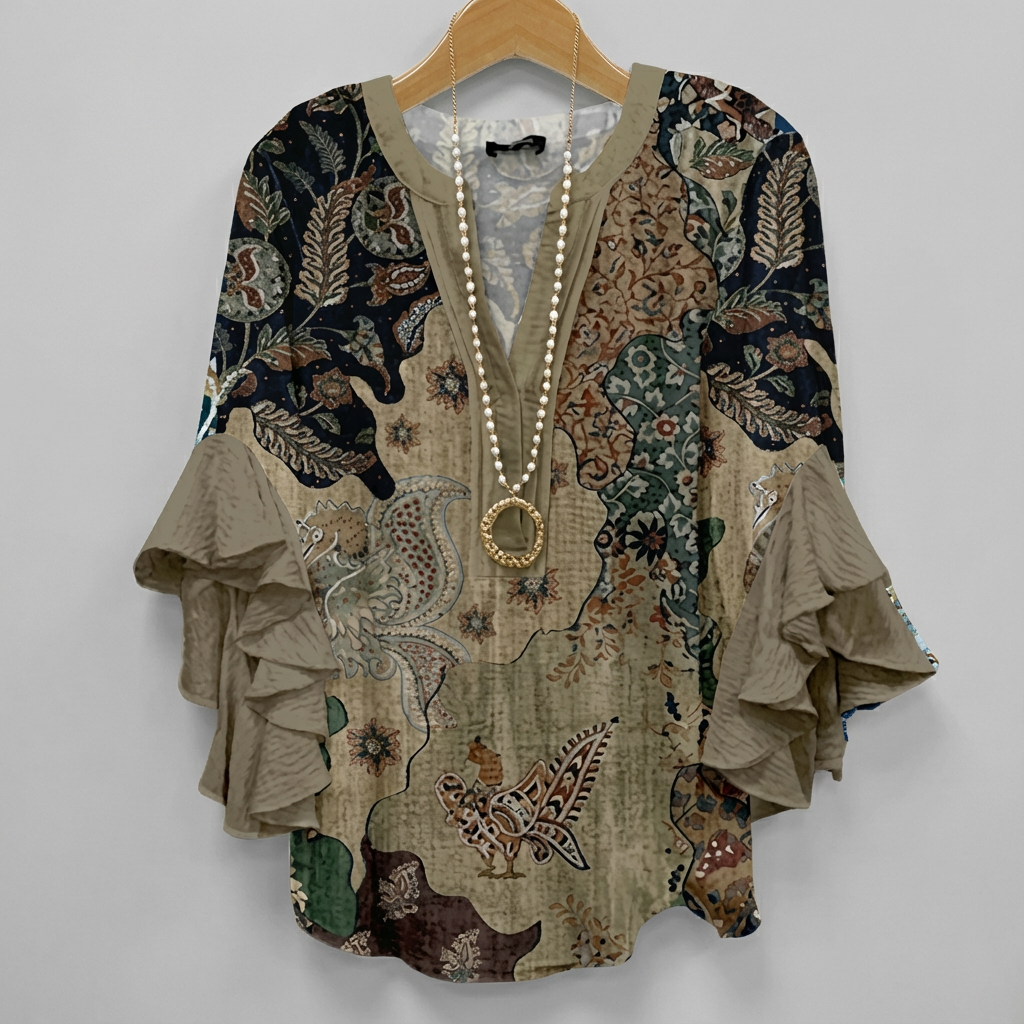 Iris - Løstsiddende og feminin bluse