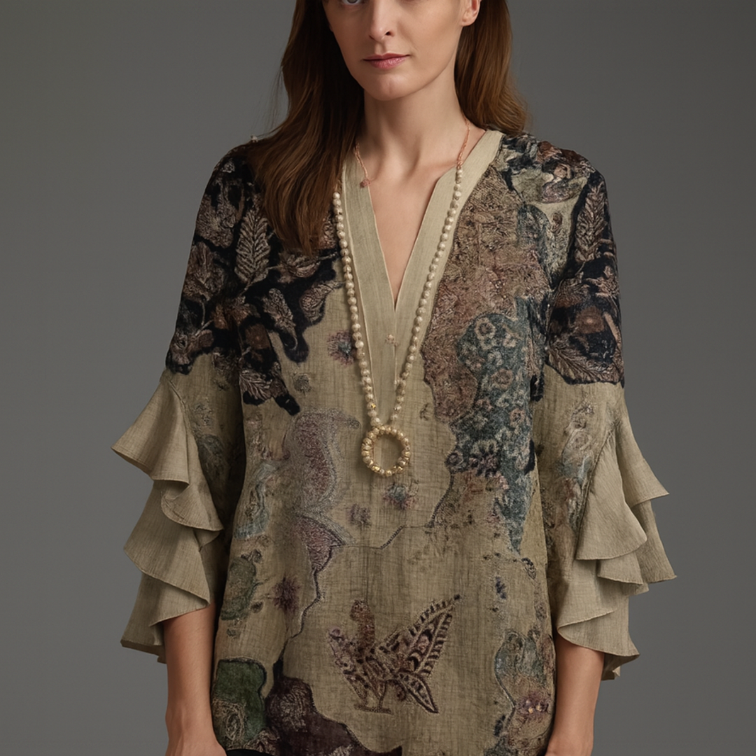 Iris - Løstsiddende og feminin bluse