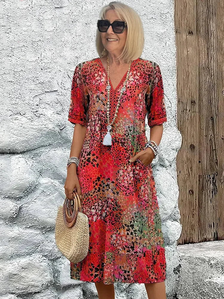 Lina - Strålende Midikjole