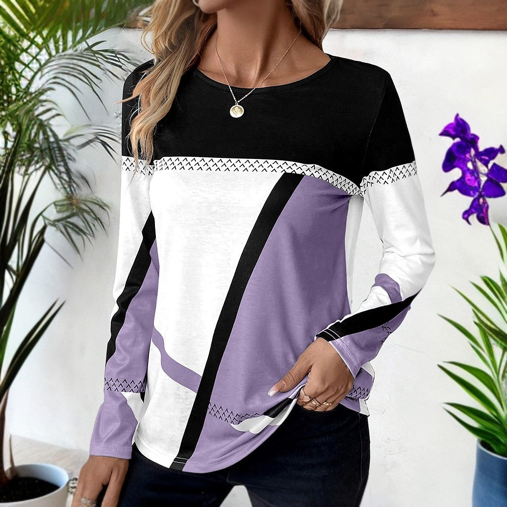 Lena - Moderne Top med Grafisk Print