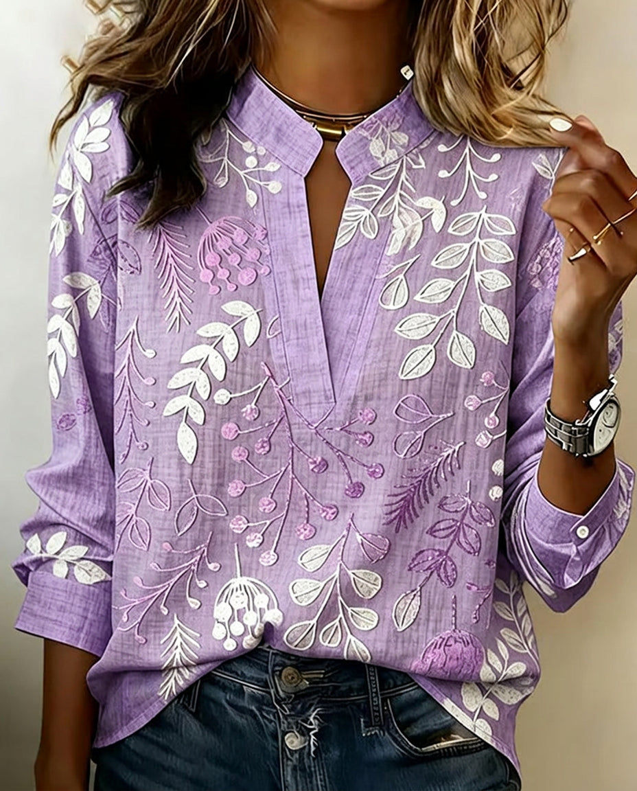 Eleni - Elegant bluse med blomster