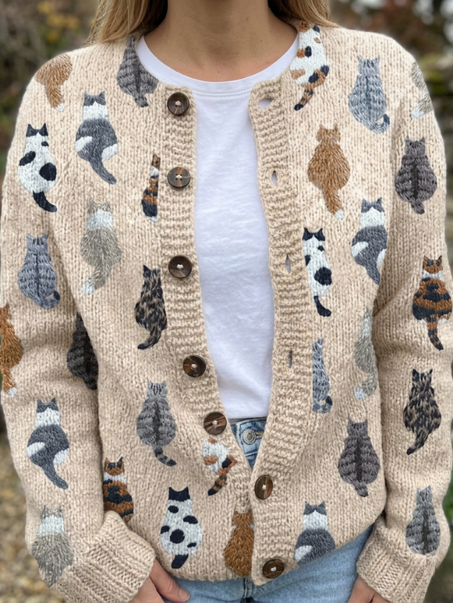 Galerie - Elegant kunstnerisk cardigan