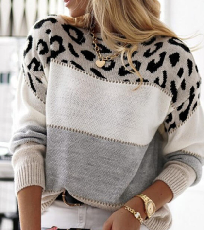 Lela - Modig leopardstrikbluse