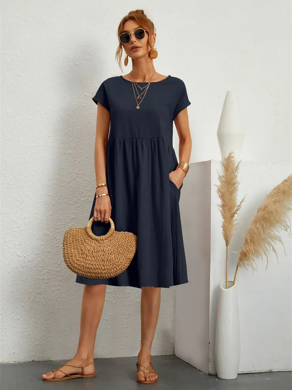 Sage - Elegant afslappet kjole