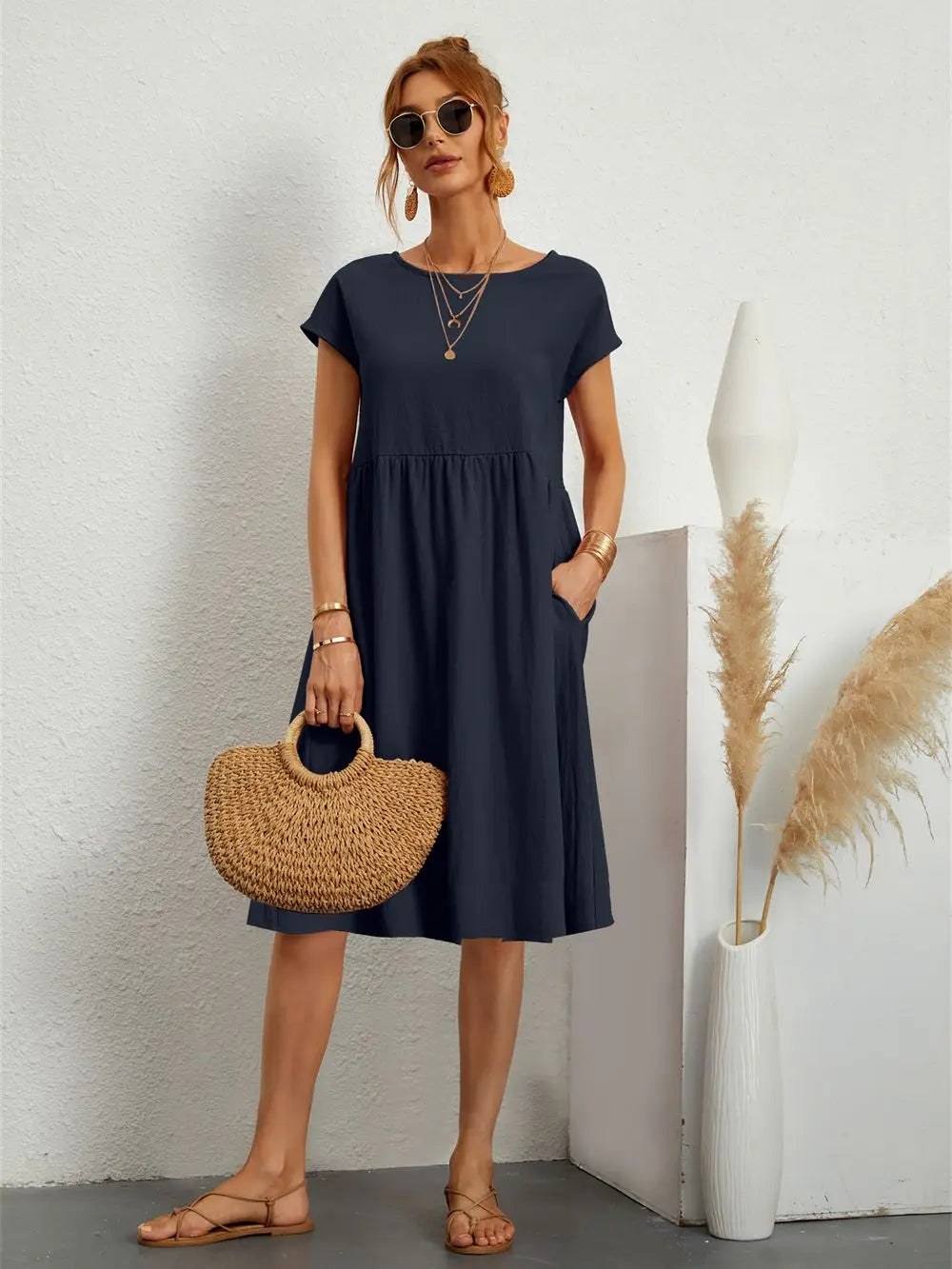 Sage - Elegant afslappet kjole