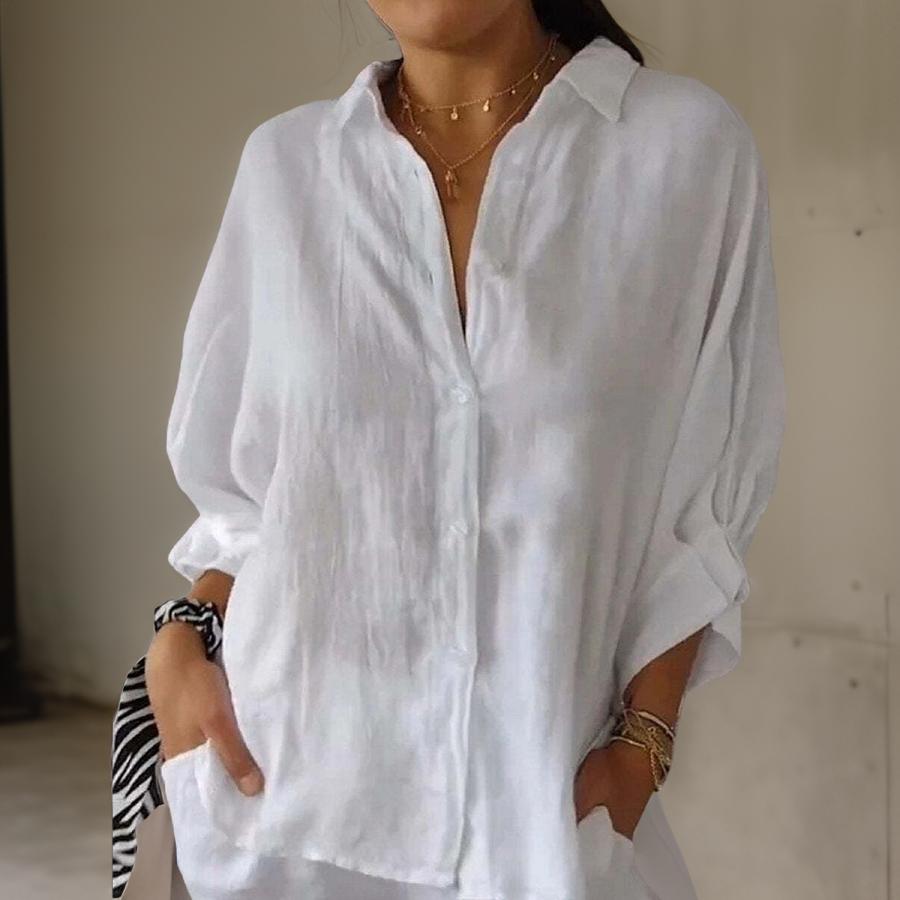 Linda - Elegant hørbluse