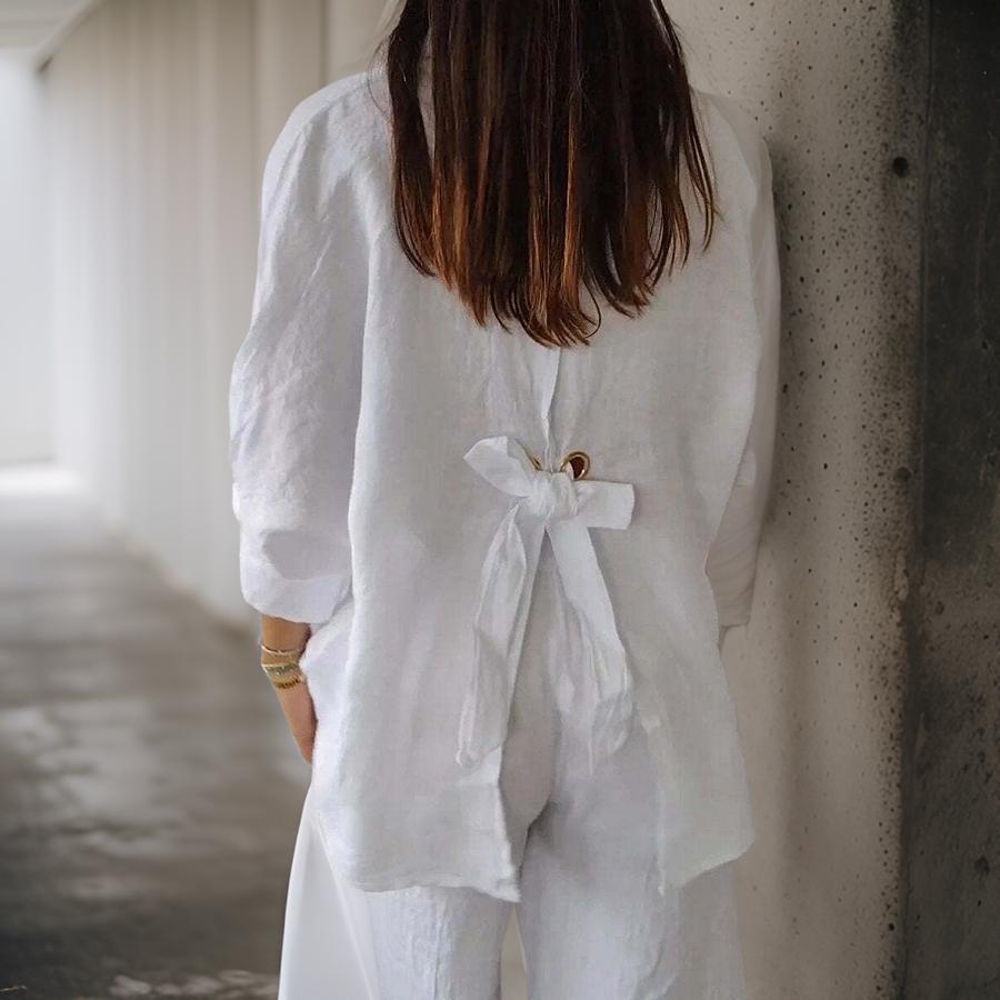 Linda - Elegant hørbluse