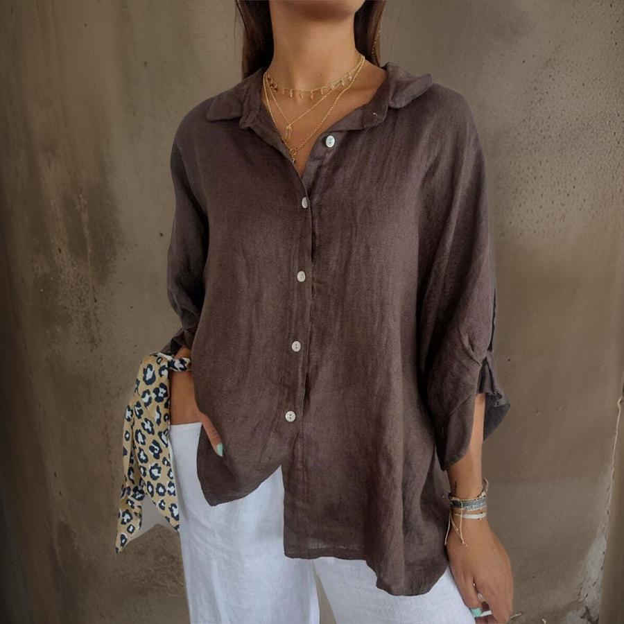 Linda - Elegant hørbluse