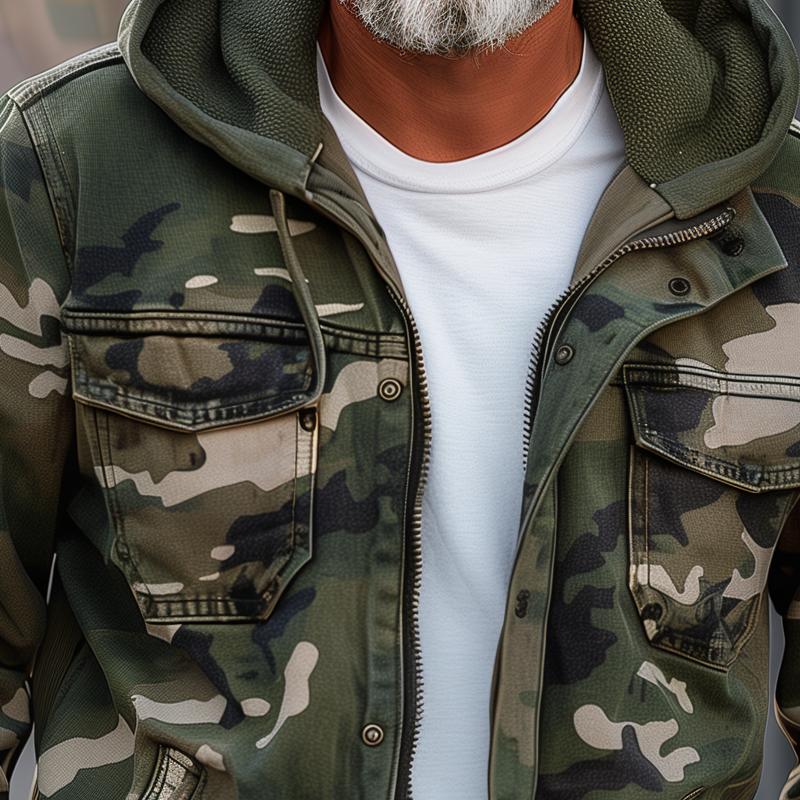 Fabian - Elegant cargojakke i camouflage