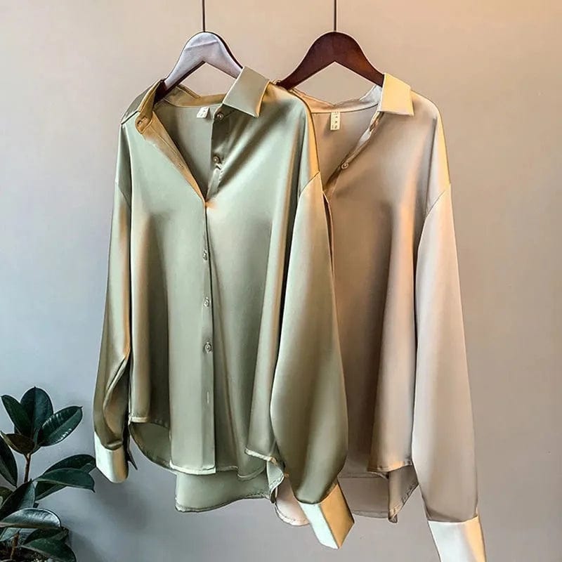 Margot - Elegant satinbluse