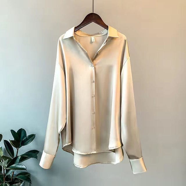 Margot - Elegant satinbluse
