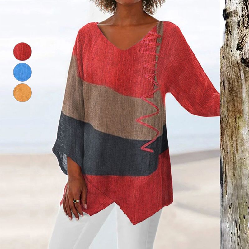 Elayne - Elegant bluse med print