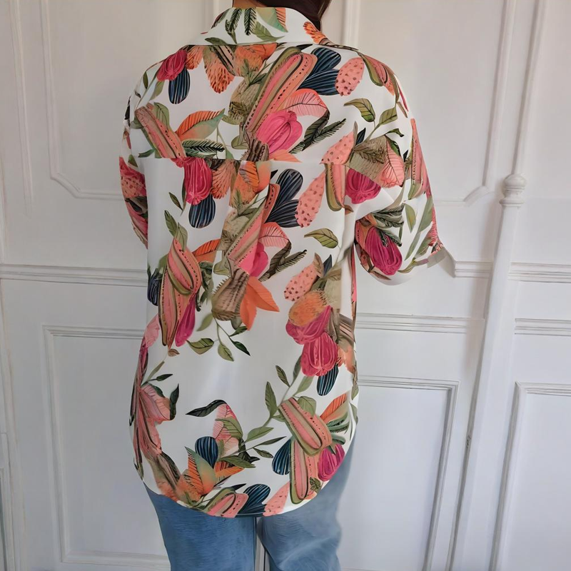 Elise - Elegant blomstret bluse